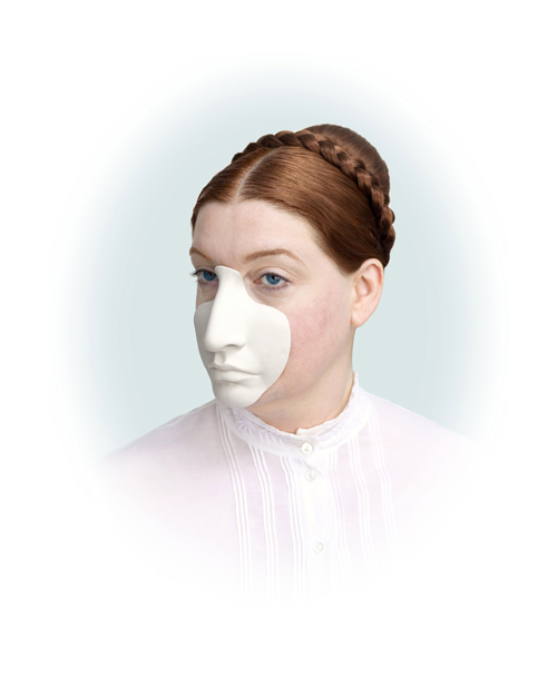 Teri Frame "Self-portrait with Facial Prosthetic III" Inkjet print  Photo Credit Doug DuBois